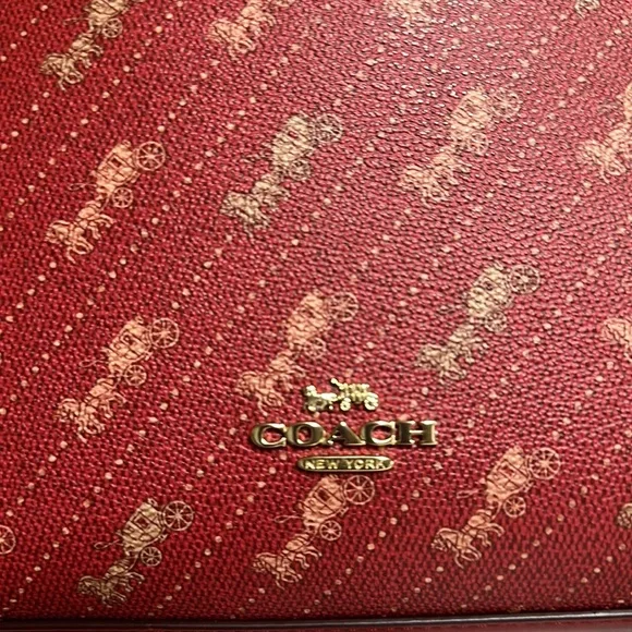 COACH Horse And Carriage Tote 27 With Horse And red - Picture 8 of 13